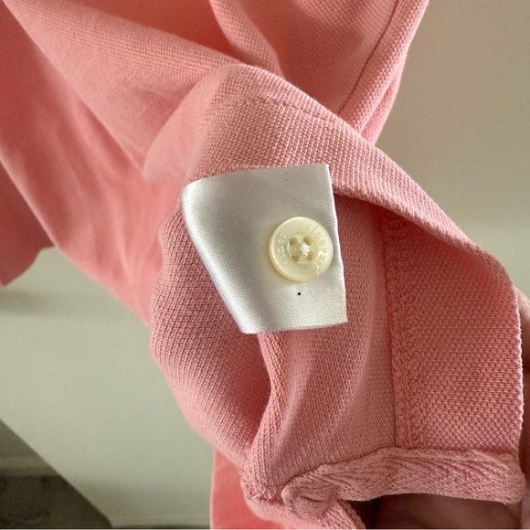 Vineyard Vines Classic Polo Shirt Men’s L Pink Whale Logo Cotton Short Sleeve - Picture 5 of 6